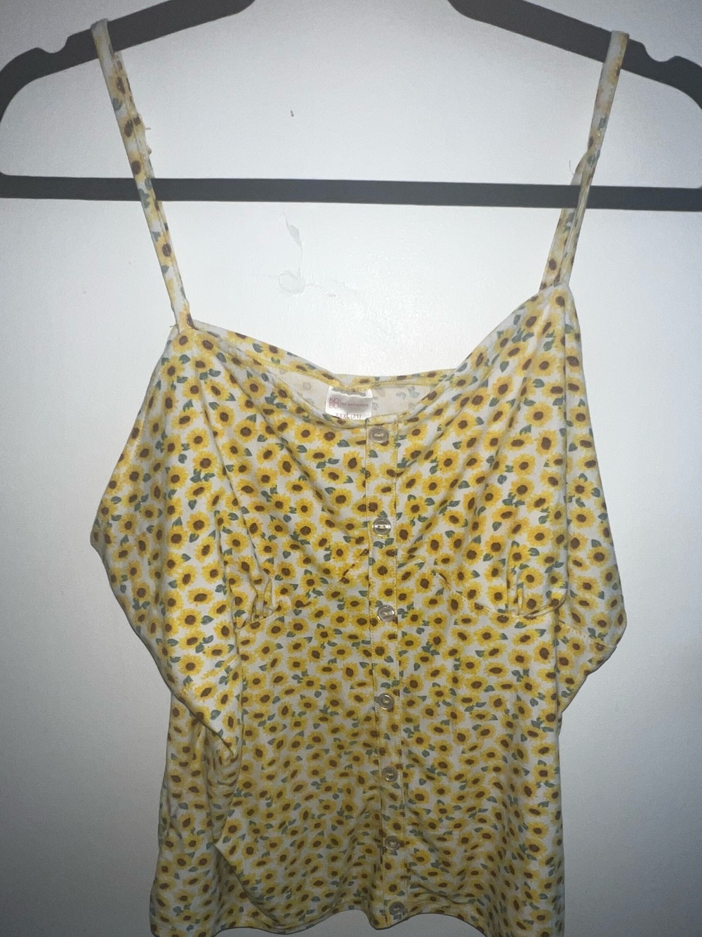 No Boundaries Yellow Sunflower Print Cami